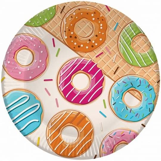 Тарелка Пончик 18см/6шт