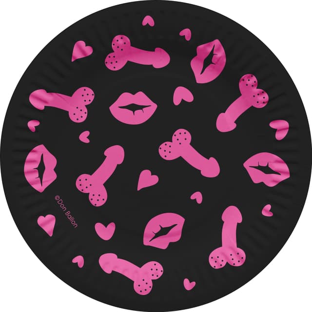 Тарелки (7''/18 см) 18+, Черный/Фуше, 6 шт. Тарелки (7''/18 см) 18+, Черный/Фуше, 6 шт.