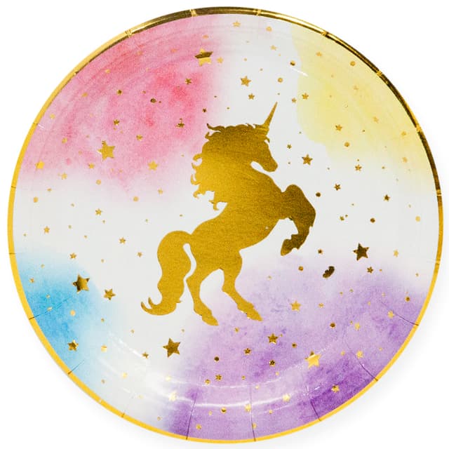 Тарелки (9''/23 см) Звездный Единорог, Металлик, 6 шт. Тарелки (9''/23 см) Звездный Единорог, Металлик, 6 шт.