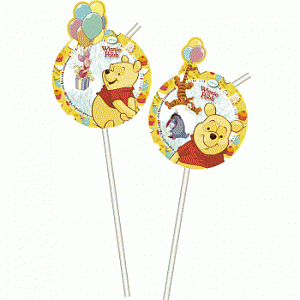 Трубочка д/к Винни Пух 24см 6шт/G