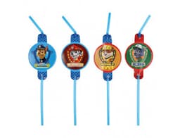 Трубочка д/кокт Щенячий Патруль 24см/8шт