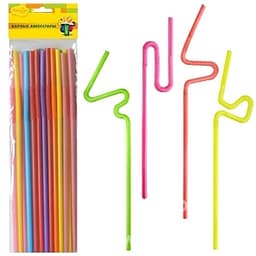 Трубочка д/коктейля Змейка/20шт/