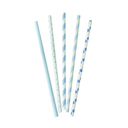 Трубочки бумажные голубое ассорти /10шт