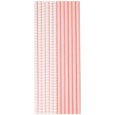 Трубочки д/кокт Пастель розовая/12шт