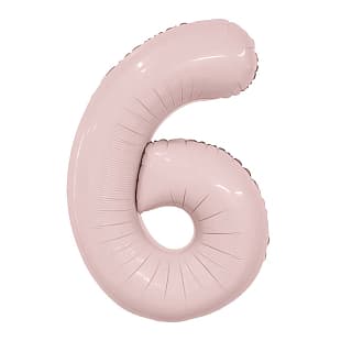 Цифра 100 см пыльная роза Slim 6