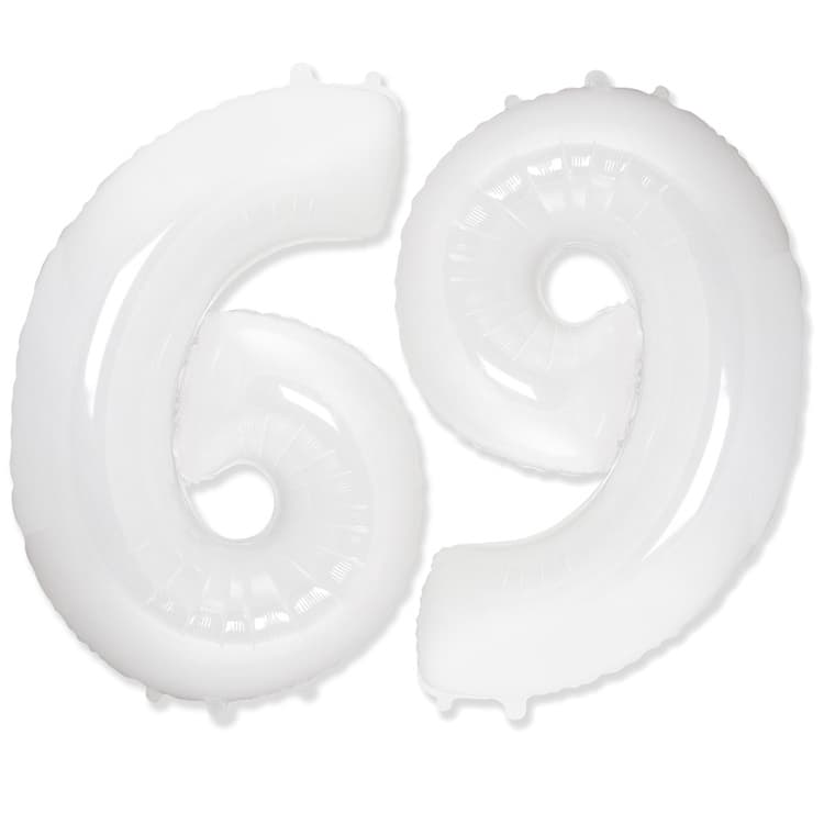 Цифры 100 см белые 6/9