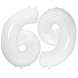 Цифры 100 см белые 6/9