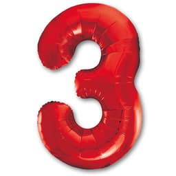 Цифры 100 см красные 3