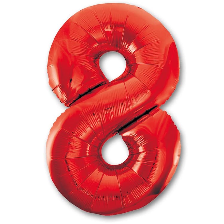 Цифры 100 см красные 8