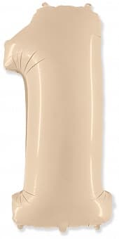 Цифры 100 см кремовые 1