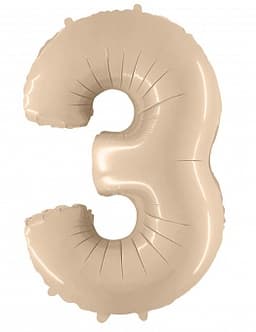 Цифры 100 см кремовые 3