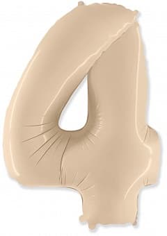 Цифры 100 см кремовые 4