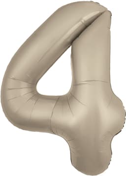 Цифры 100 см кремовые Slim сатин 4