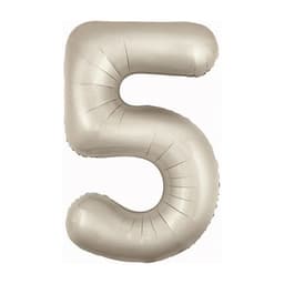 Цифры 100 см кремовые Slim сатин 5