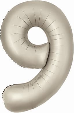 Цифры 100 см кремовые Slim сатин 9
