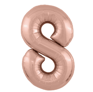 Цифры 100 см розовое золото 8