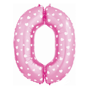 Цифры 100 см розовые 0