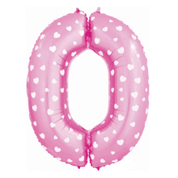 Цифры 100 см розовые 0