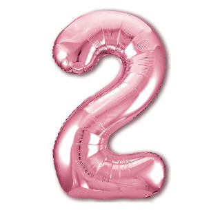 Цифры 100 см розовые Slim 2