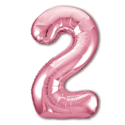 Цифры 100 см розовые Slim 2