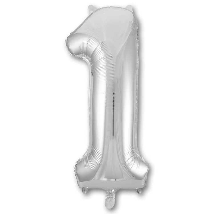 Цифры 100 см серебро 1