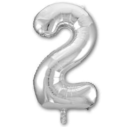 Цифры 100 см серебро 2