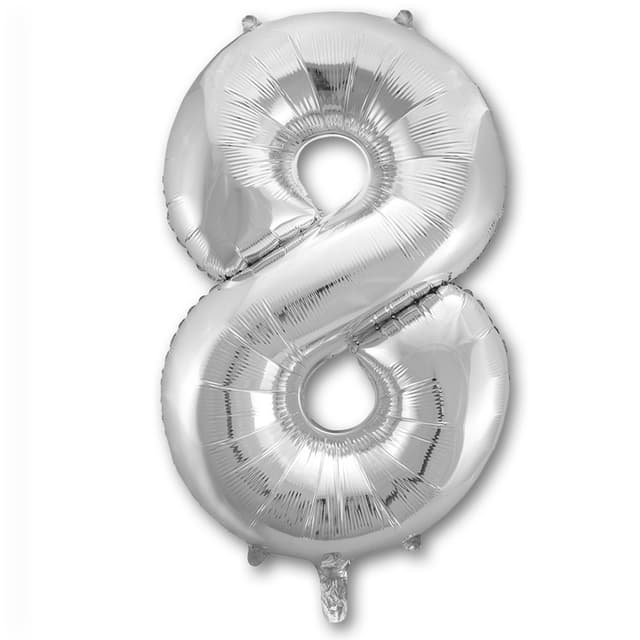 Цифры 100 см серебро 8 Цифры 100 см серебро 8