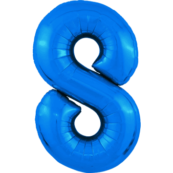 Цифры 100 см синие 8