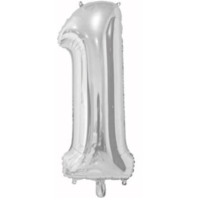 Цифры 65 см серебро 1