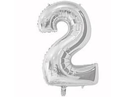 Цифры 65 см серебро 2