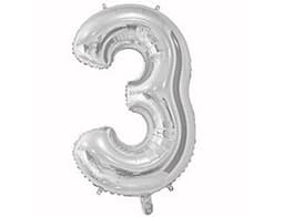 Цифры 65 см серебро 3