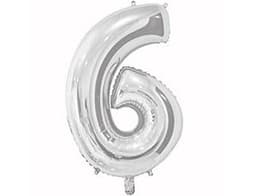 Цифры 65 см серебро 6