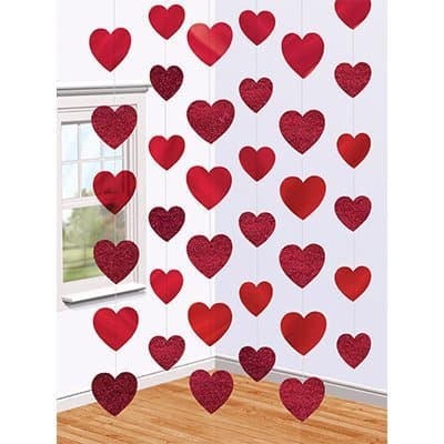 Украшение на дверь Сердце красное 2,1м