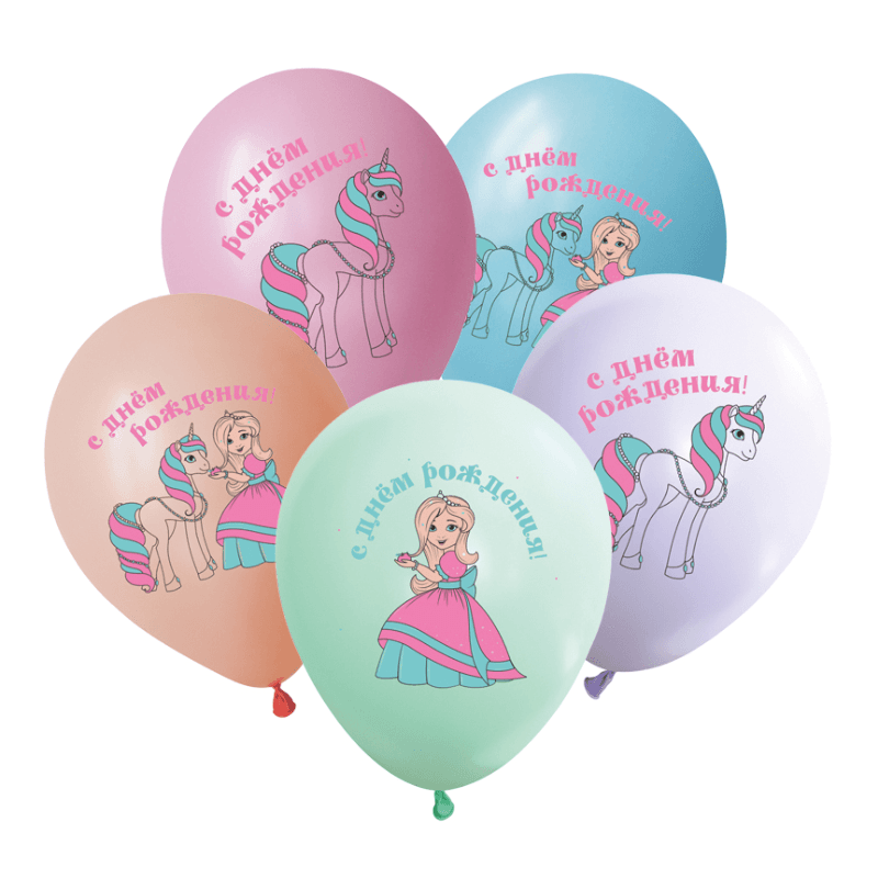 V 12/30 см Принцесса Мия и Единорог Ассорти Пастель