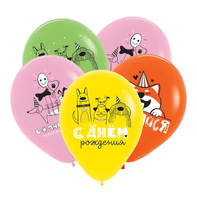 V 12 / 30 см СДР Милые собачки, Ассорти Пастель V 12 / 30 см СДР Милые собачки, Ассорти Пастель