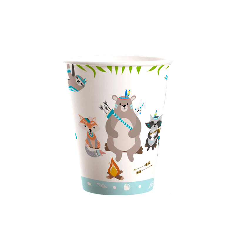 В Стаканы 190 мл "С Днем Рождения" Зверята Бохо / набор 6 шт. /