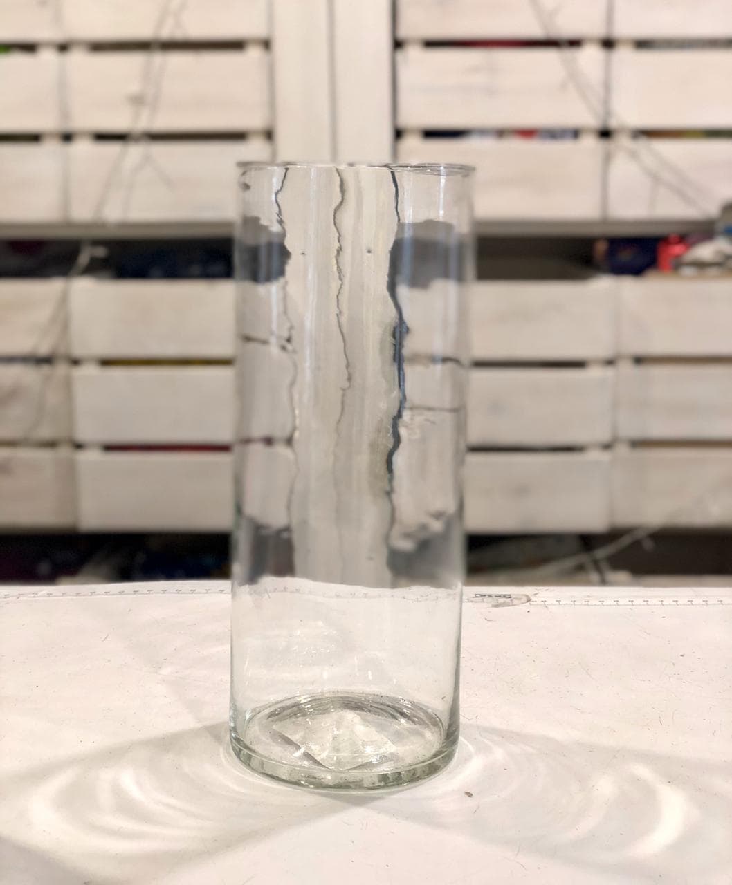 Вазон стеклянный 30*12