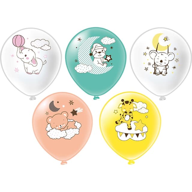 Воздушные шары латексные 12"/30 см «Зверята» Воздушные шары латексные 12"/30 см «Зверята»