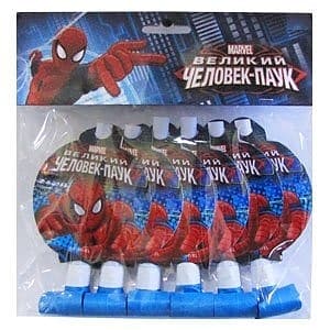 Язычок-гудок с карточкой Человек-Паук /6шт Язычок-гудок с карточкой Человек-Паук /6шт