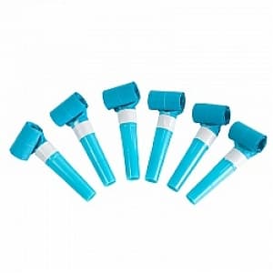 Языки-гудок голубой 6,5см/6шт/ Языки-гудок голубой 6,5см/6шт/