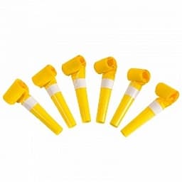 Языки-гудок желтый 6,5см 6шт