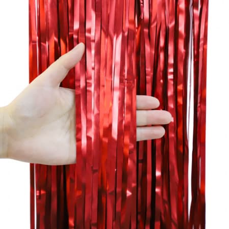 Занавес Дождик Красный, Матовый, 1м*2м Занавес Дождик Красный, Матовый, 1м*2м