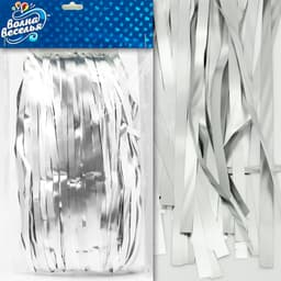 Занавес Дождик серебро матовый, 2мх1м