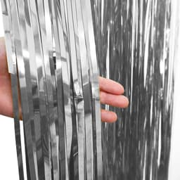 Занавес "Дождик" Серебряный 2,4 м*0,91 м / 1 шт. /