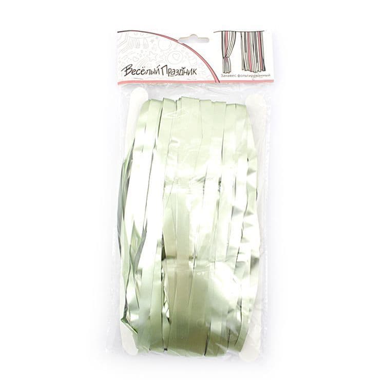 Занавес матовый Дождик Лайм 1м х 3м