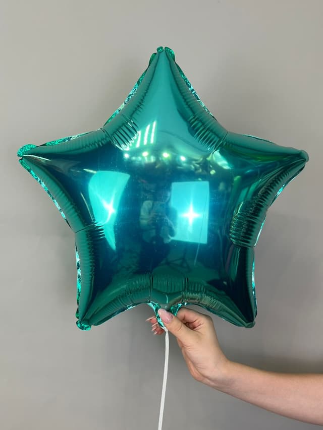 Звезды металлик 45 см бирюзовые (Тиффани) Звезды металлик 45 см бирюзовые (Тиффани)