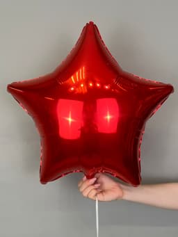Звезды металлик 45 см красные