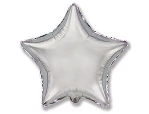 Звезды металлик 45 см серебро / fm