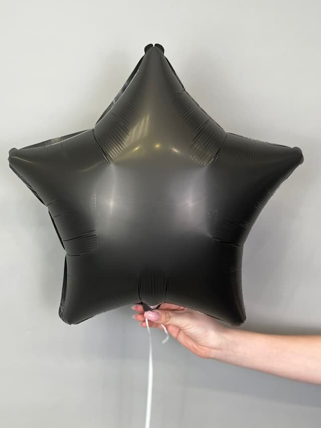 Звезды пастель 45 см черные Звезды пастель 45 см черные