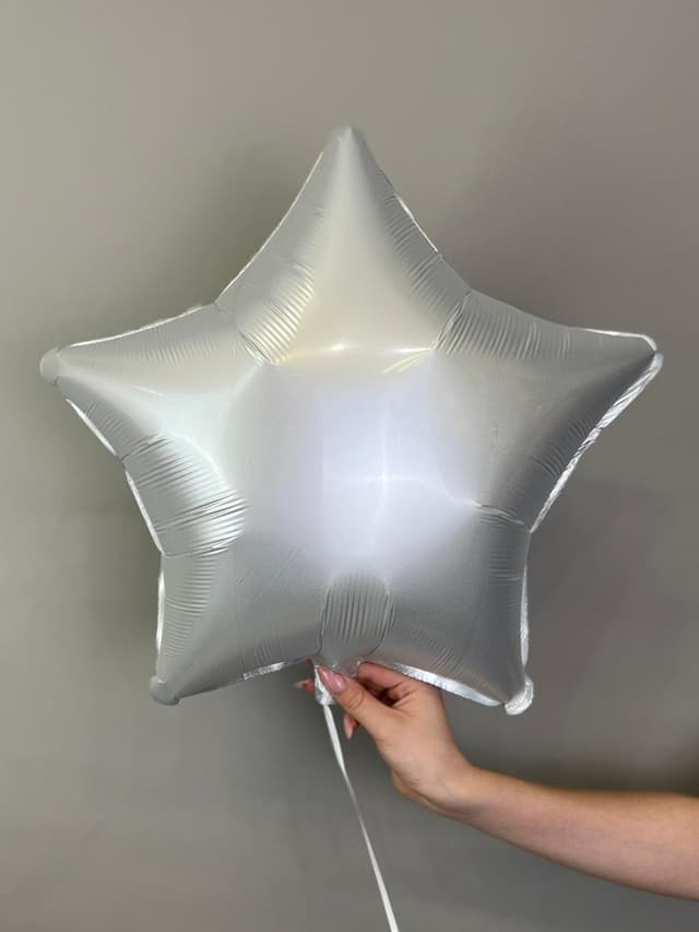 Звезды сатин 45 см белые /ang Звезды сатин 45 см белые /ang